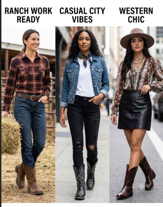 Outfit Ideas for Women's Steel Toe Western Boots