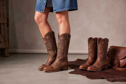 Best western leather boots women