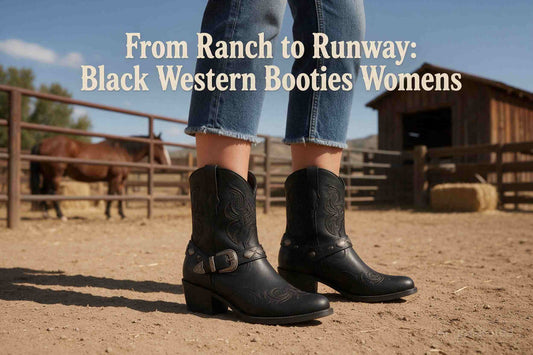 Black Western Booties Womens