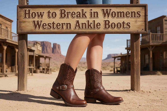 Break in Womens Western Ankle Boots
