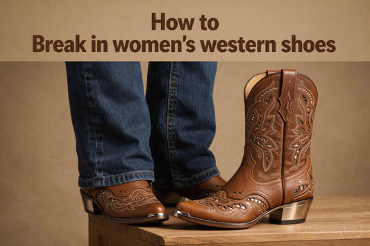 Break in women's western shoes