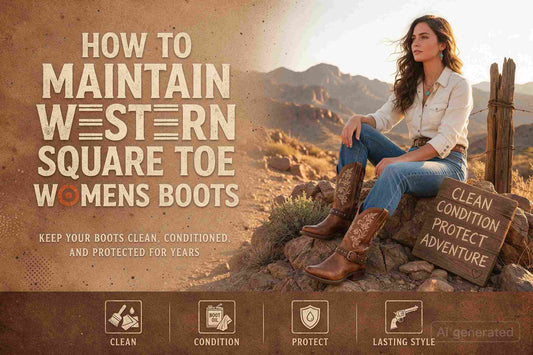 Care for Women's Western Square Boots
