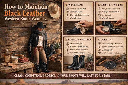 Caring for black leather Western boots