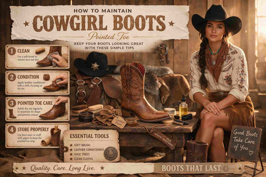 Caring for pointed-toe cowboy boots