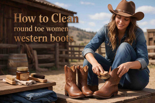 Cleaning round-toe Western boots