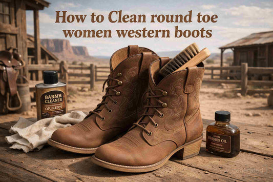 Cleaning round-toe Western boots