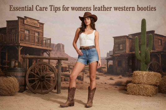 Essential  womens leather western booties