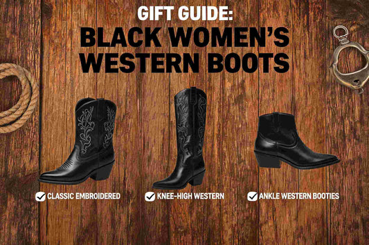 Gift Guide: black boots women western