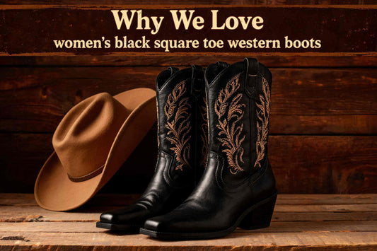 I like black square-toe Western boots