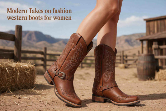 Modern  fashion western boots women