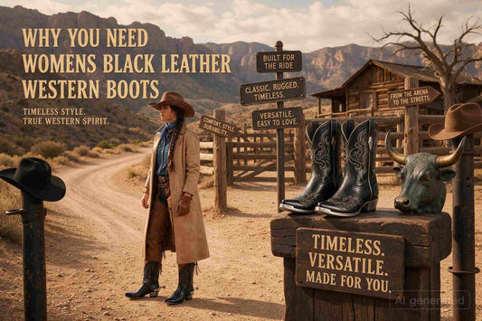 Need black leather Western boots.