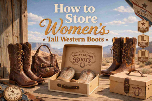 Storing women's tall Western boots