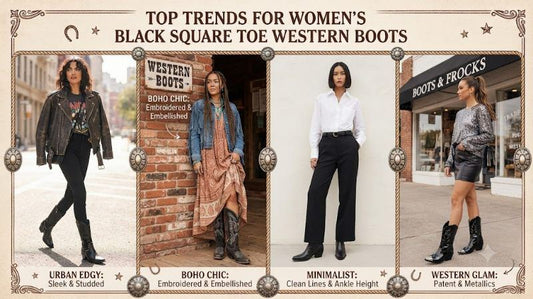 Top Trends for Women's Black Square Toe Western Boots