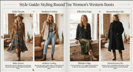 Style Guide: Styling Round Toe Western Boots Women