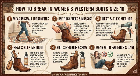 How to Break in Women's Western Boots Size 10
