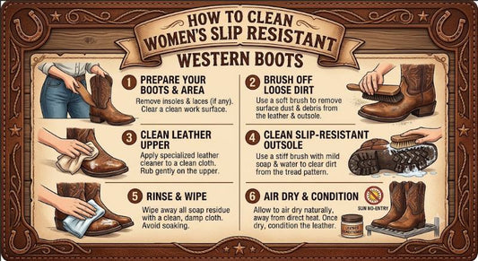 How to Clean Women's Slip Resistant Western Boots