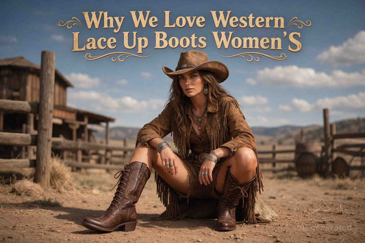 Western Lace Up Boots Women'S