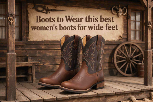 Wide-leg women's Western boots