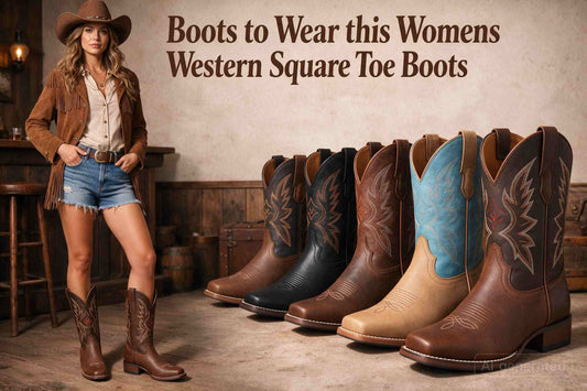 Womens Western Square Toe Boots