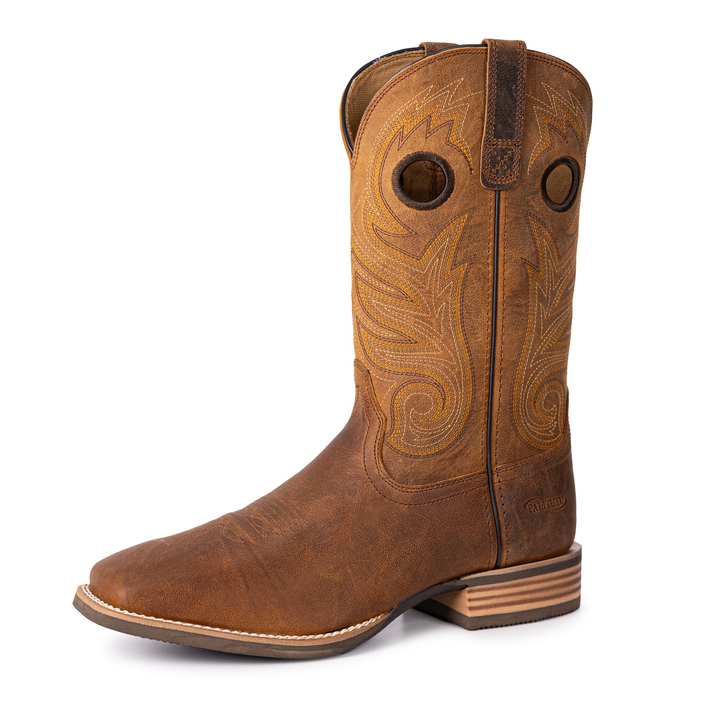 Distressed Brown Cowboy Boots