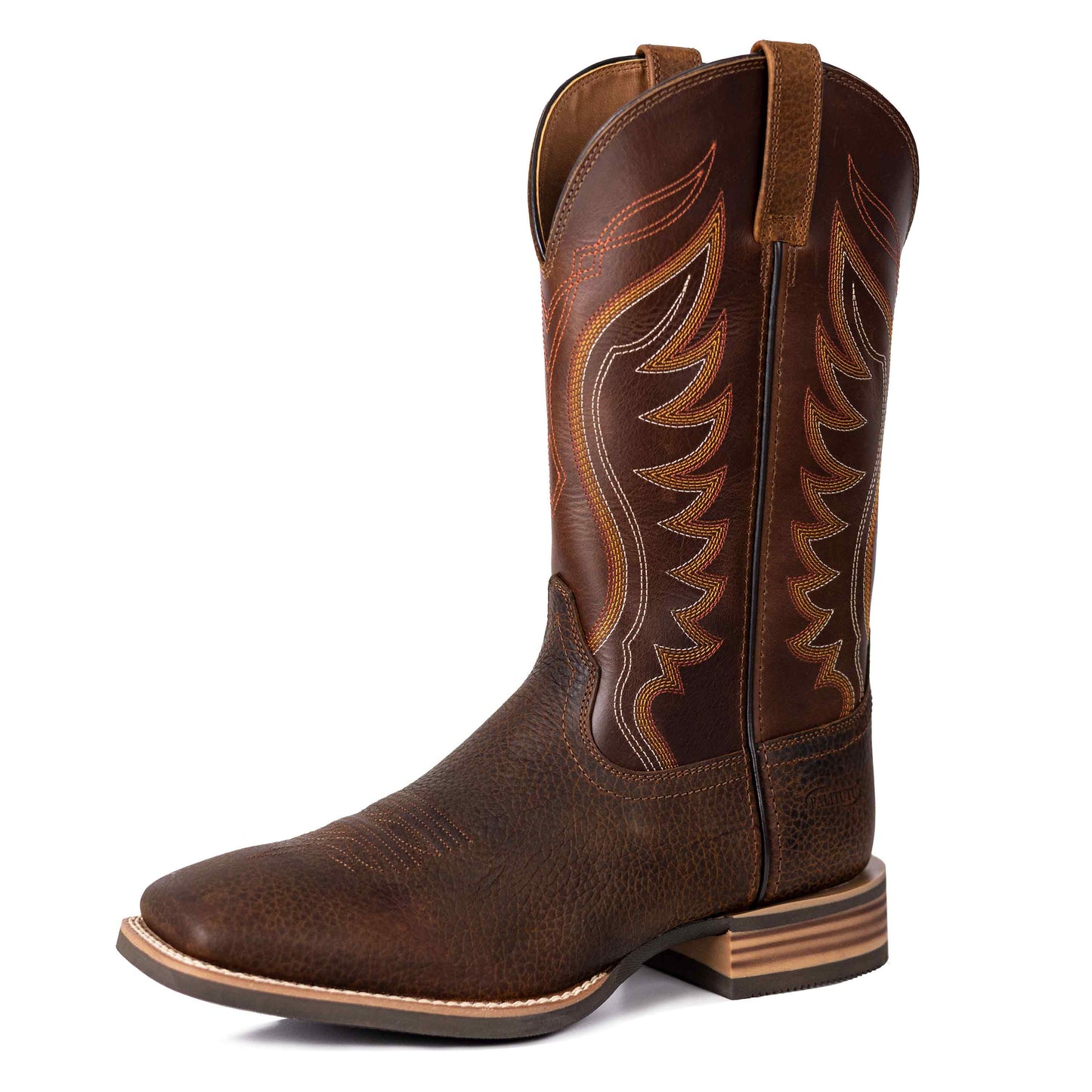 Dark Leather Cowboy Boots