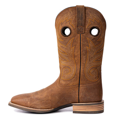 Distressed Leather Cowboy Boots
