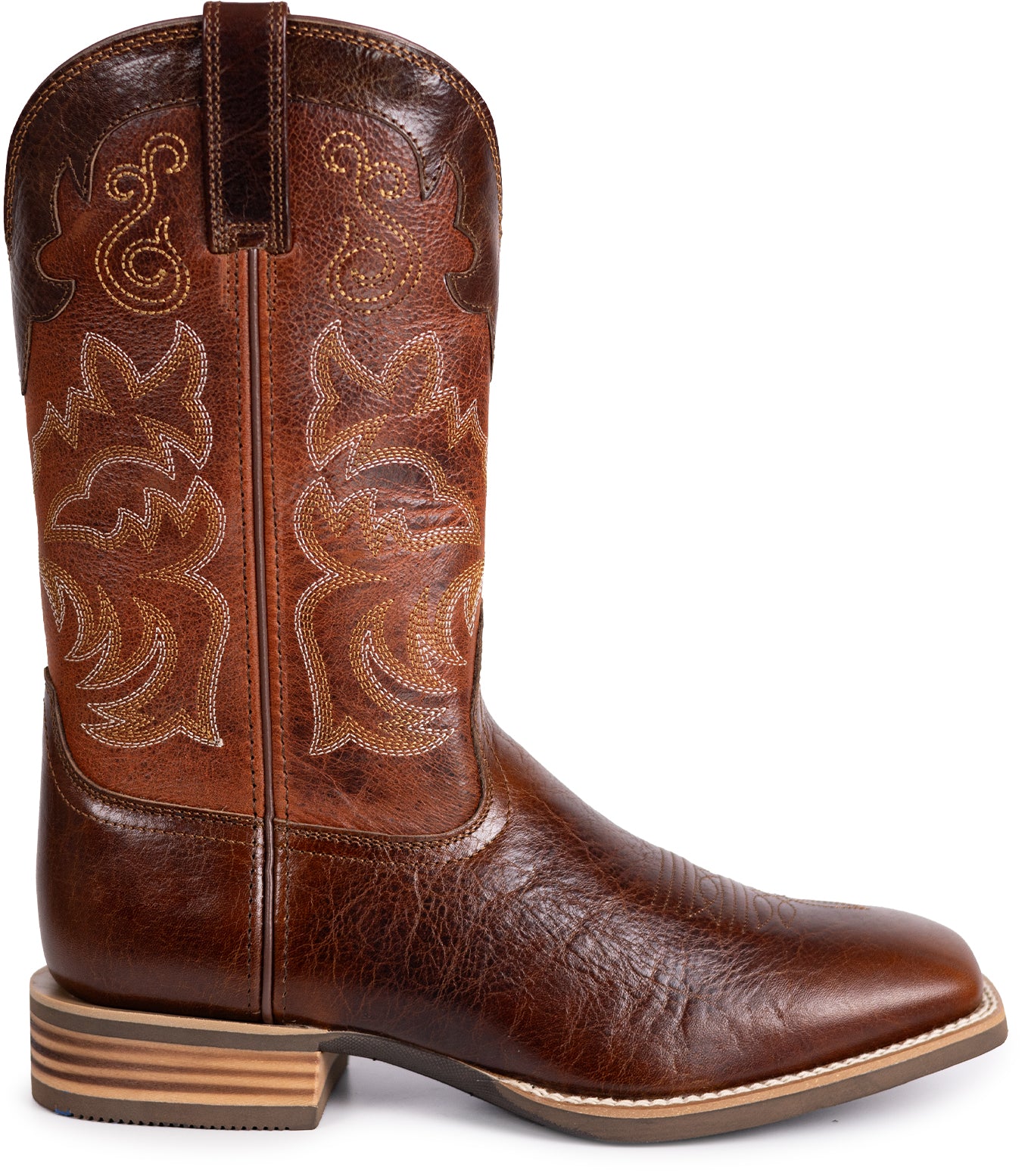 LAWTON wide square toe cowboy boots product detail