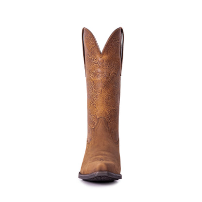 Montana West Women's Western Cowgirl Boots - Full Grain Leather, Snip Toe MWB6029