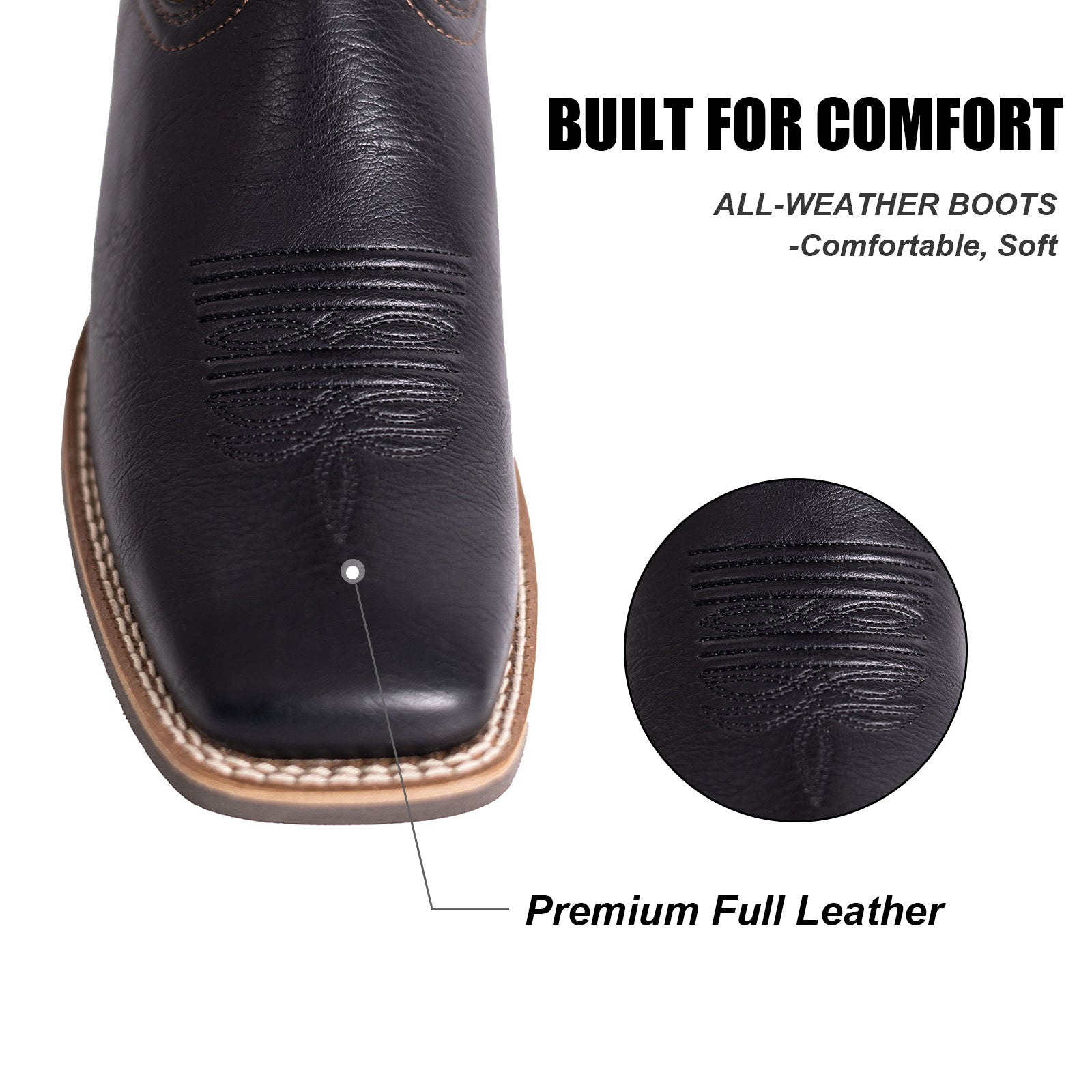 Square Toe Western Boots