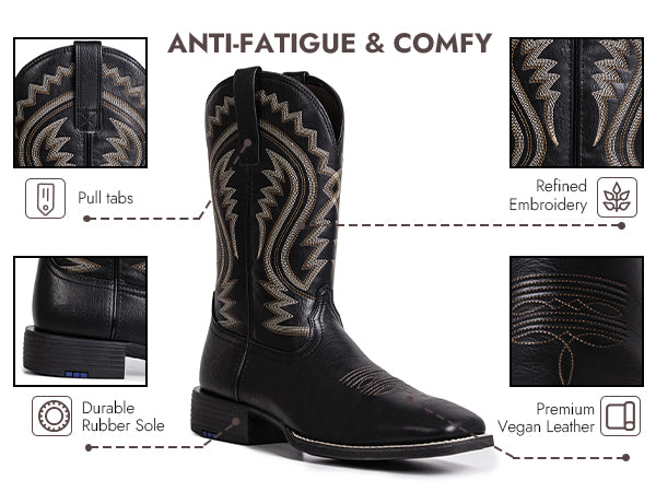 Mens Black Western Boots
