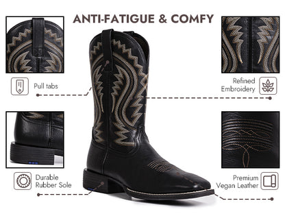 Mens Black Western Boots
