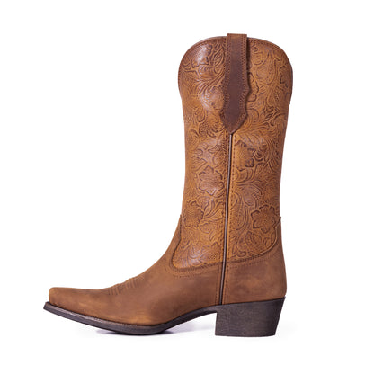 Montana West Women's Western Cowgirl Boots - Full Grain Leather, Snip Toe MWB6029
