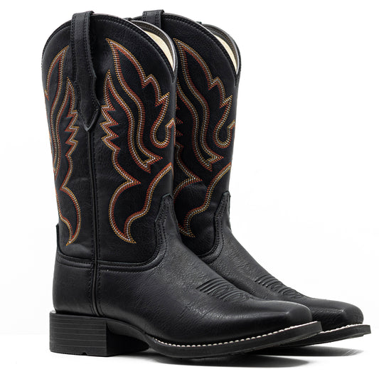 Palitutu JENN Women's Western Cowgirl Boots - PU Leather, Square Toe PLT703603