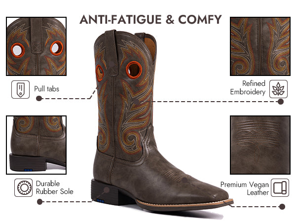 Square Toe Western Boots
