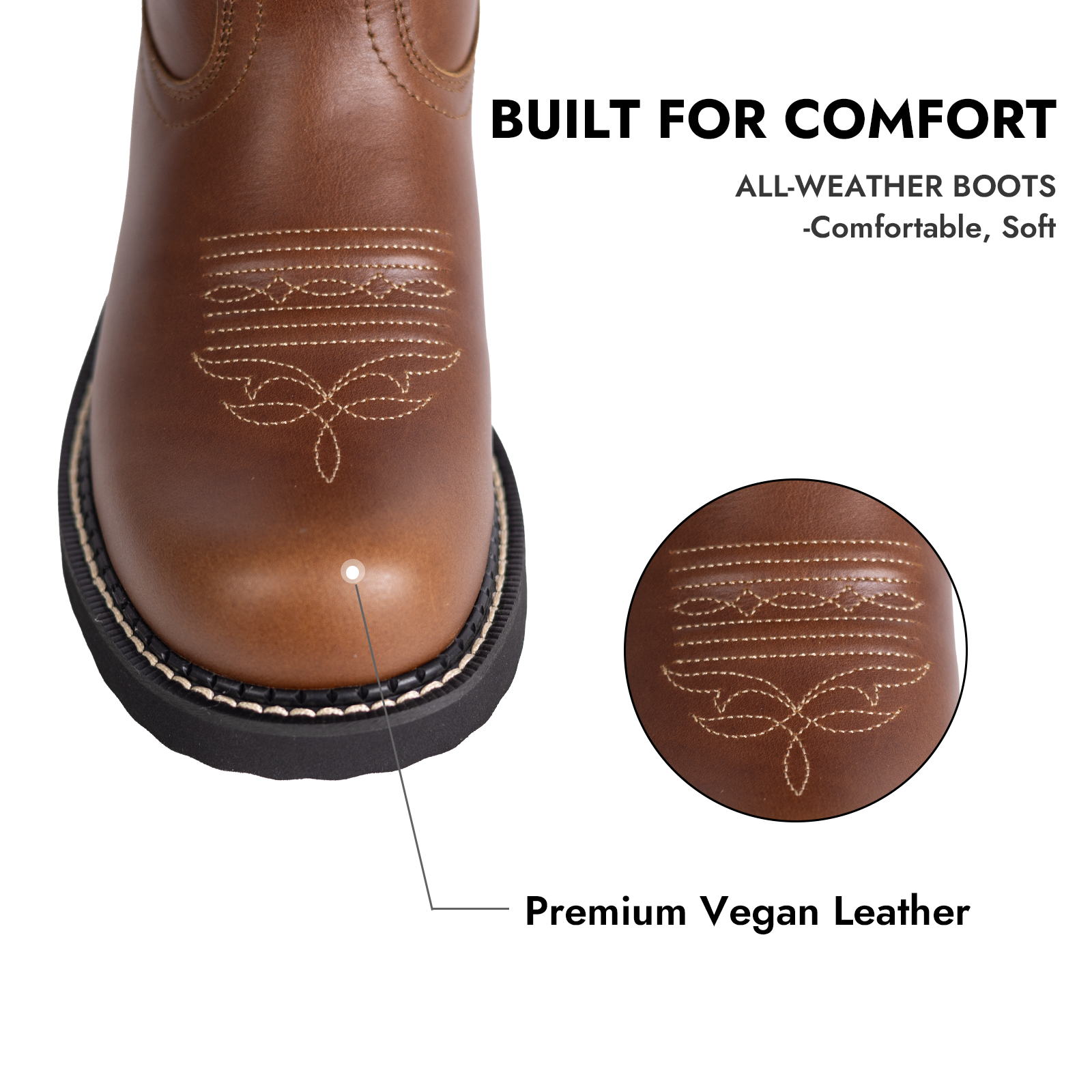 Round Toe Cowboy Boots