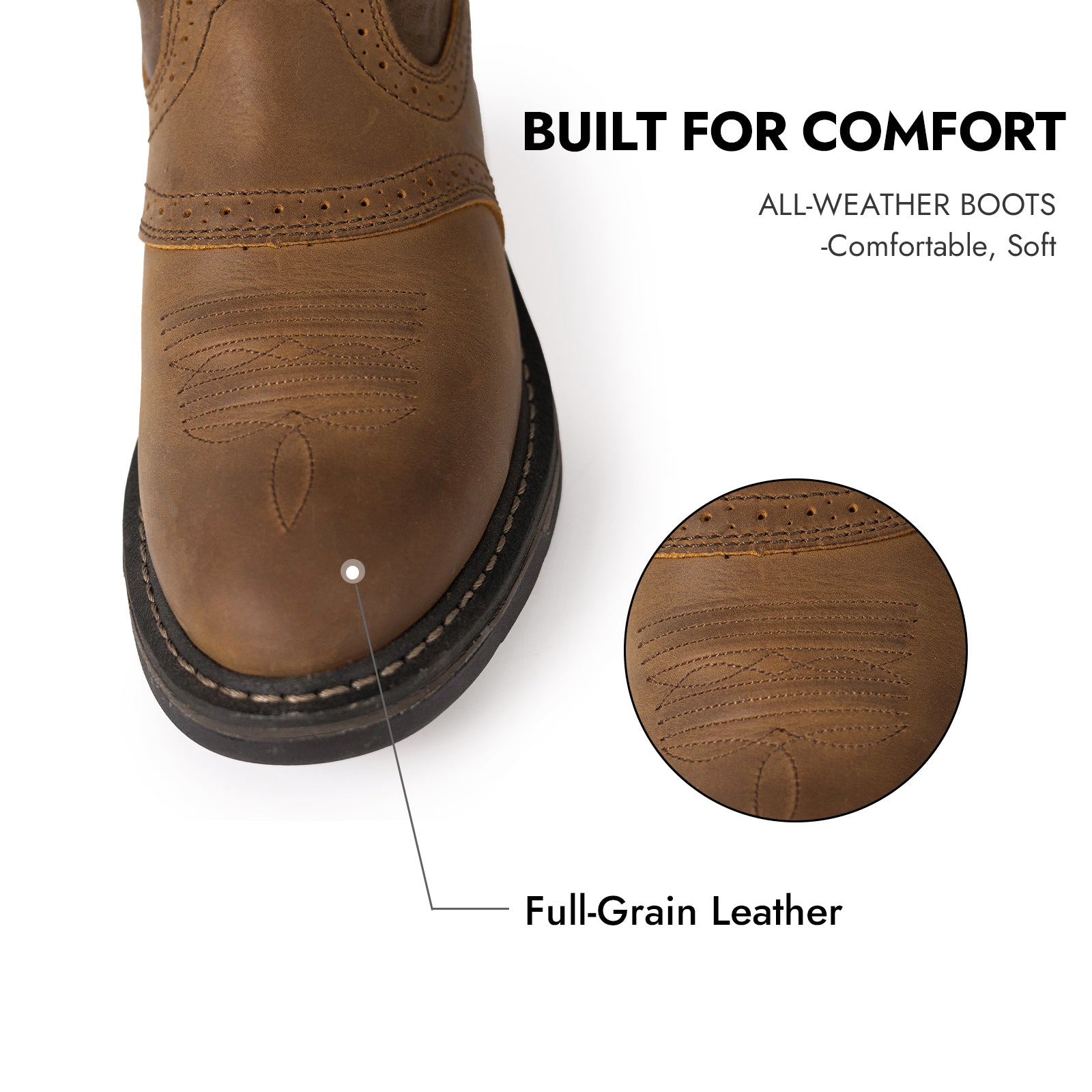 Round Toe Cowboy Boots
