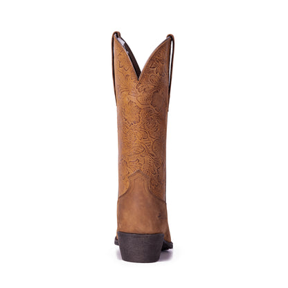 Montana West Women's Western Cowgirl Boots - Full Grain Leather, Snip Toe MWB6029