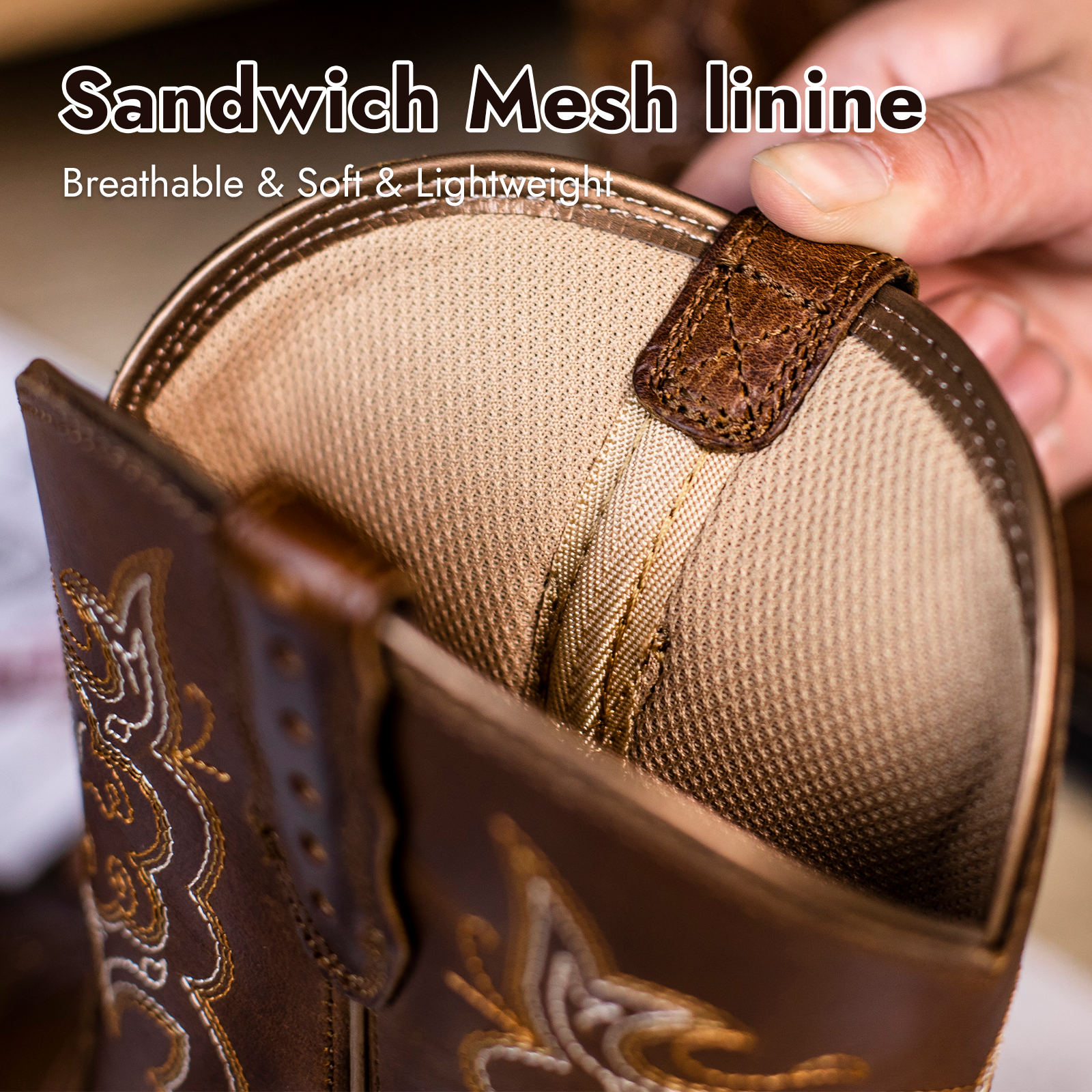 Round Toe Cowboy Boots for Women