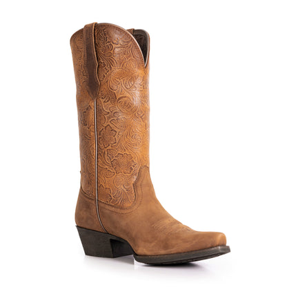 Montana West Women's Western Cowgirl Boots - Full Grain Leather, Snip Toe MWB6029