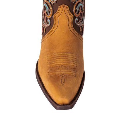 West Women's Western Cowgirl Boots - Full Grain Leather, Snip Toe MWB6013