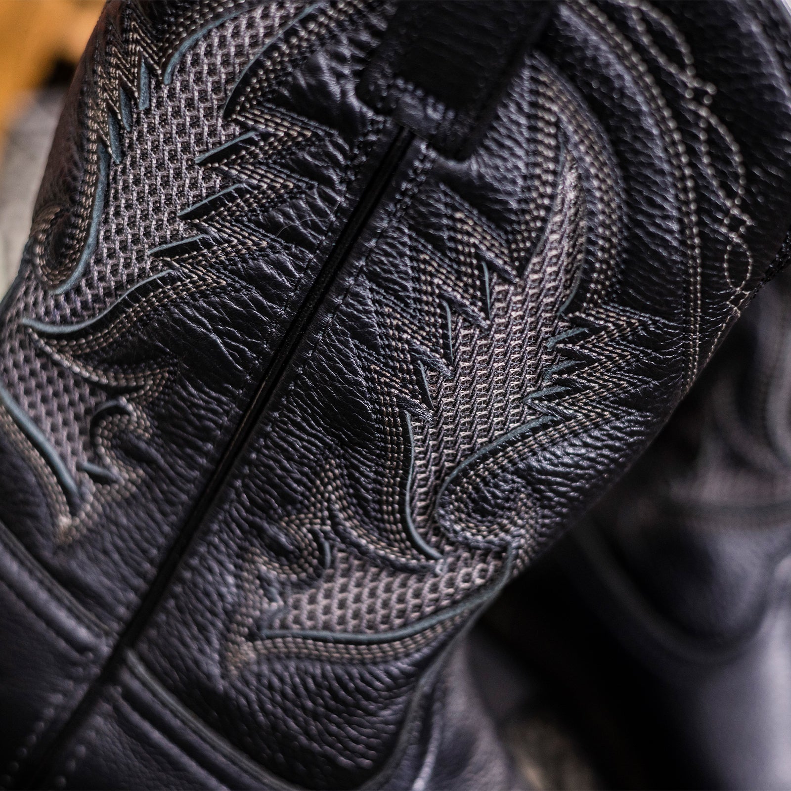 Black Embroidered Cowboy Boots