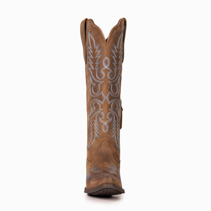 Montana West Women's Western Cowgirl Boots - Full Grain Leather, Snip Toe MWB6035