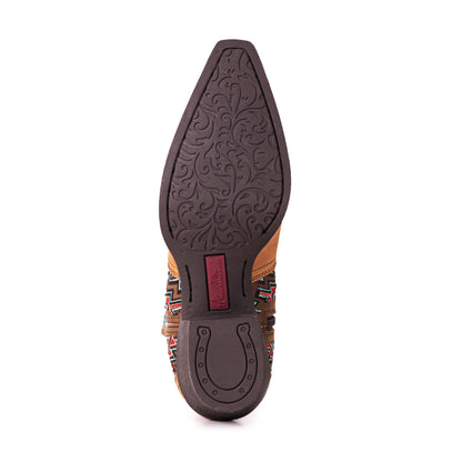 West Women's Western Cowgirl Boots - Full Grain Leather, Snip Toe MWB6012
