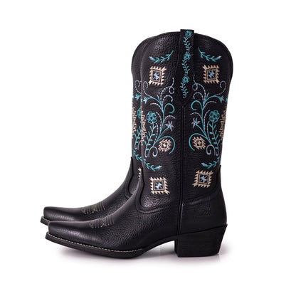 West Women's Western Cowgirl Boots - Full Grain Leather, Snip Toe MWB6017