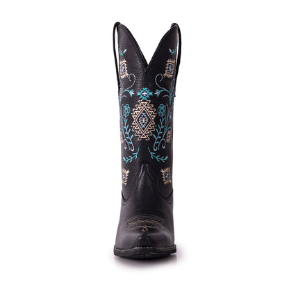 West Women's Western Cowgirl Boots - Full Grain Leather, Snip Toe MWB6017