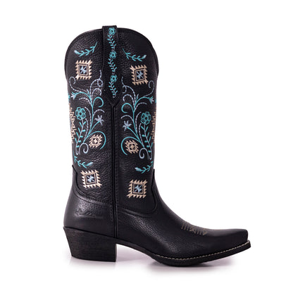 West Women's Western Cowgirl Boots - Full Grain Leather, Snip Toe MWB6017