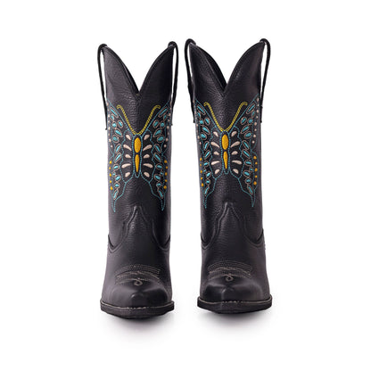 Montana West Women's Western Cowgirl Boots - Full Grain Leather, Snip Toe MWB6018
