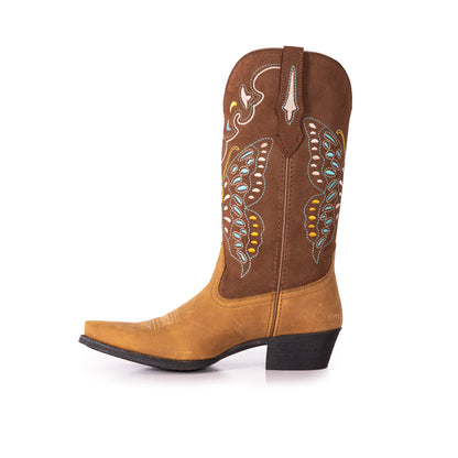 West Women's Western Cowgirl Boots - Full Grain Leather, Snip Toe MWB6016