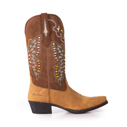 West Women's Western Cowgirl Boots - Full Grain Leather, Snip Toe MWB6016