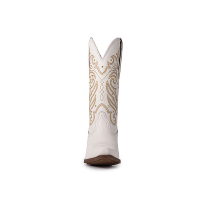 Montana West Women's Western Cowgirl Boots - Full Grain Leather, Snip Toe MWB6036